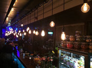 Festival Bar Restaurant beautiful glass heart background decorate Retro osram bulb Party lamp WS102