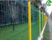 France market 4ft/5ft/6ft PVC coated Nylofor 3d fencing panels with peach post