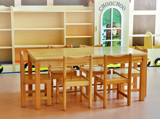 China early childhood classroom furniture, discount school desks, wooden daycare furniture supplier