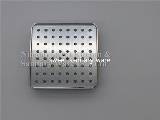 China ABS plastic material 4inch square chrome plating shower head top shower overhead shower supplier