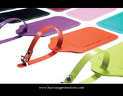 Different Colors Unique Bag PU Leather Luggage Tags For Travelling