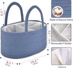 Hot sale new design Nursery Storage Bin and Car Organizer for Diapers and Baby Wipes Baby Rope Diaper Caddy Organizer