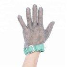 Stainless steel loop butcher industry steel mesh glove made of stainless steel 4 links connection