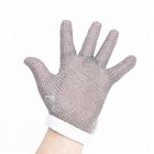 Stainless steel loop butcher industry steel mesh glove made of stainless steel 4 links connection