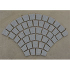 Fan Shape Decorative Landscaping Stone Granite Paving Stones With Net On The Back