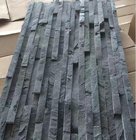 High Quality Black Slate Cultured Stone Panel Split Face Stacked Stone Interior Decorative For Wall With 600x150mm Size