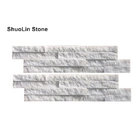 Nature Wall Panel/Cladding White Quartzite Stackstone 10X36X0.8-1.3 Cm In Stock With Fast Delivery