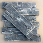 Black Slate Z Stone Cladding Thick Cemented Stacked Stone,Outdoor Wall Stone Panel
