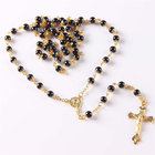 Glass beads nine needle handmade string alloy cross necklace jewelry