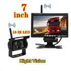 12V 24V night vision Truck wireless rear view camera Trailer reversing camera system 7in LCD monitor