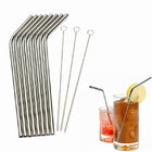 Kitchen Bar Accessories Stainless Steel Straws Bent Metal Drinking Straw