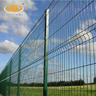 Powder Coated welded 3d curved wire mesh fence with peach type post