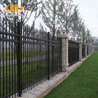 hot sale powder coated tubular steel fence price for garden using direct manufactory
