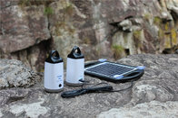 China outdoor solar powered camping lanterns with 4W solar panel,charge faster