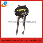 Custom high quality zinc alloy golf accessory fork,two tone plated color
