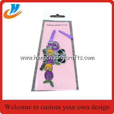Etch process stainless steel bookmark with custom design logo card