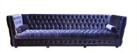 China Nice design long back sofa living room sofa with button tufted upholstered set sofa with armrest manufacturer