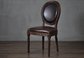 Event wood frame linen or leather fabric dining chair upholstered round back dining chair with nails factory
