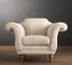 French good cushion linen single sofa old-fashioned wing sofa comfortable sofa furniture factory
