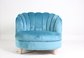 China Blue event fancy accent chair comfortable relax chair upholstery wooden chair with velvet fabric exporter