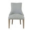 Nice design hote sale high back wing back tufted design linen fabric dining chair with button tufted factory