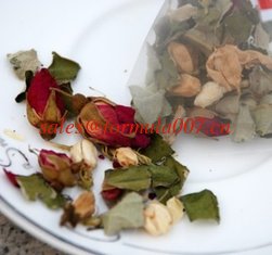 China natural orange blossom jasmine rose flower tea triangle teabag supplier
