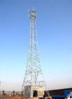 customized hot dip galvanized telecomunication steel tower with platforms and ladder system