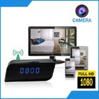 Factory Supply 2018 Hot Selling Digital Alarm Clock CCTV Camera Full HD Spy Clock WIFI 1080P P2P Network Mini IP Camera