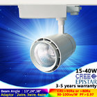 High luminous efficiency IP40 white aluminum cree COB 30W LED track  light with low price