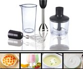 Hand blender mixer set with stainless steel rod