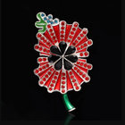fashion New design Sparkle Red Crystal Rhinestone Poppy Brooch high quality