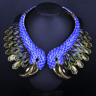 vintage women New arrival jewelry statement necklace,fashion flower bird necklace