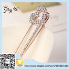 Heart Hollow Plating Rhinestone Brooches for Women Brooch Pins Jewelry Wedding Decoration