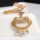 Factory jewelry Direct Sale Queena 18K Rose Gold Jewelry Titanium Steel Chain Lock Long Snake Necklace