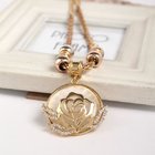 Jewellery pendant 18k saudi gold jewelry,simple gold plated round pendant necklace designs for best friend