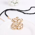 Lovely China diamond panda holding pearl necklace different gold design long chain pearl and crystal necklace
