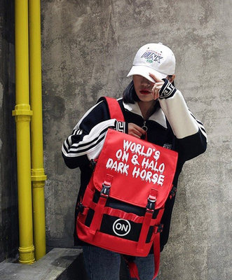 China Student campus Japanese graffiti double shoulder bag 2018 color printing backpack men's Korean version supplier