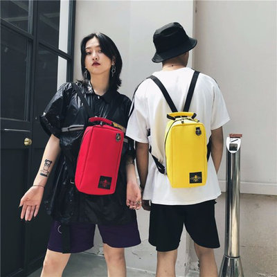 China Ins fashion sports new ins color nameplate backpacks student bags handbags supplier
