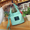 Japanese minimalist mori academic style letter canvas bag slung shoulder bag handbag small bucket bag supplier