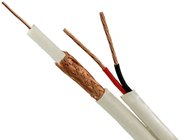 White Jacketed CCTV Copper Coaxial Cables RG59/U+2x0.75 Sq Mm Cable