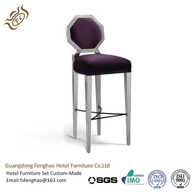 China Fabric Gorgeous Hotel Bar Stools Trendy Modern Wood Colorful Bar Stools supplier