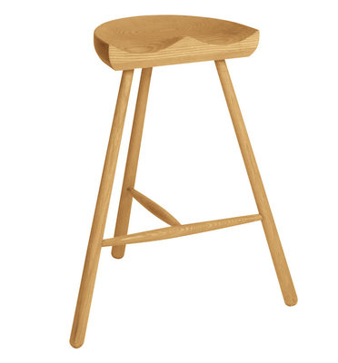 China Northern Nature Wooden Round Bar Stools For Party / Kitchen , Commercial Bar Furniture supplier