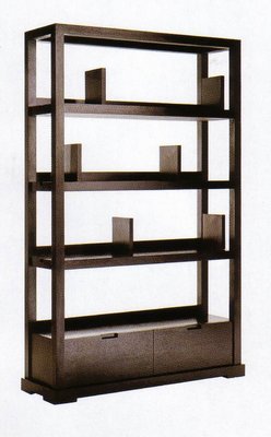 China Modern Hotel Lobby Furniture Solid Wood Commodity Shelf  Partition Wall Walnut  Veneer supplier