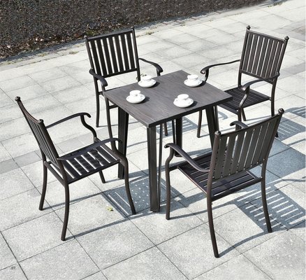 China Leisure  Garden Cast Aluminum 4 Seater Outdoor Furniture Table And Chair Set Garden Furniture supplier