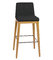 Classic Espresso Counter Height Commercial Bar Stools With Backs / Rectangle Bar Stools supplier