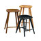 Classic Espresso Counter Height Commercial Bar Stools With Backs / Rectangle Bar Stools supplier