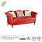 Red Color Hotel Room Sofa Apartment Fabric / Leather Simple Leisure Sofa supplier