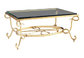 Stainless Steel Gilding Glass Top Coffee Table French Elegant supplier