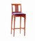 Antique Oak Wood Square Cushion Hotel Bar Stools With Round Back supplier