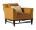 Soild Wood Leg Upholstered Chair And Ottoman / Living Room Lounge Ottoman Chair supplier